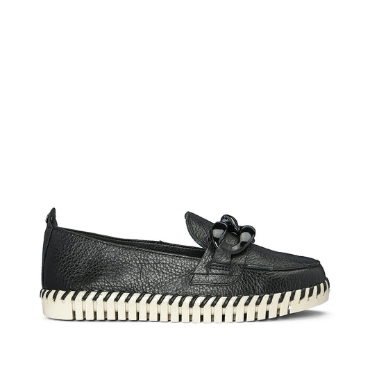 Sapato Salto Raso Mulher Pele Preto