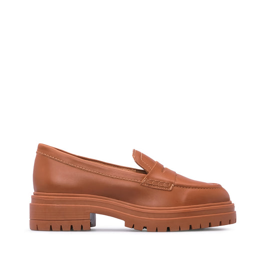 Sapato Mocassim Mulher Pele Camel