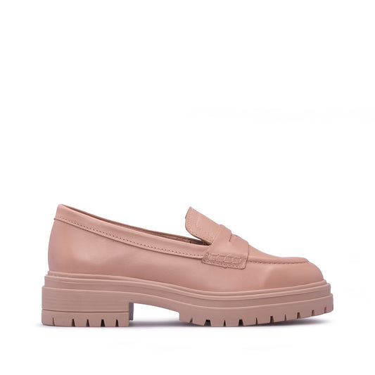 Sapato Mocassim Mulher Pele Nude
