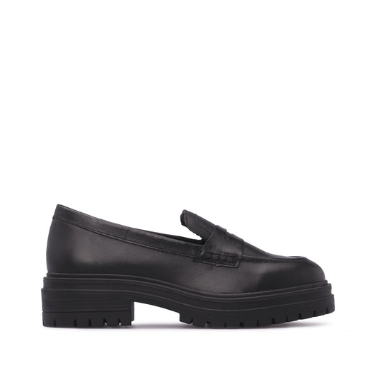 Sapato Mocassim Mulher Pele Preto