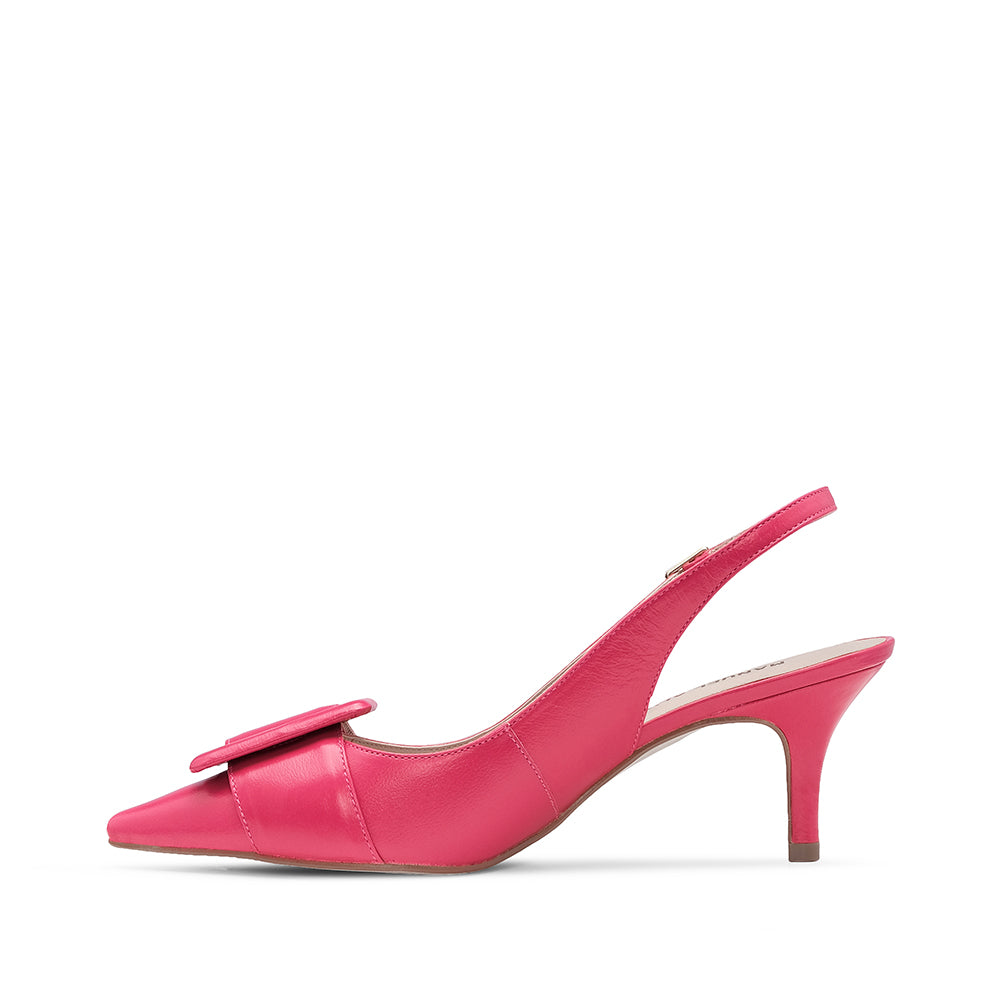 Sapato Salto Médio Mulher Pele Fuxia