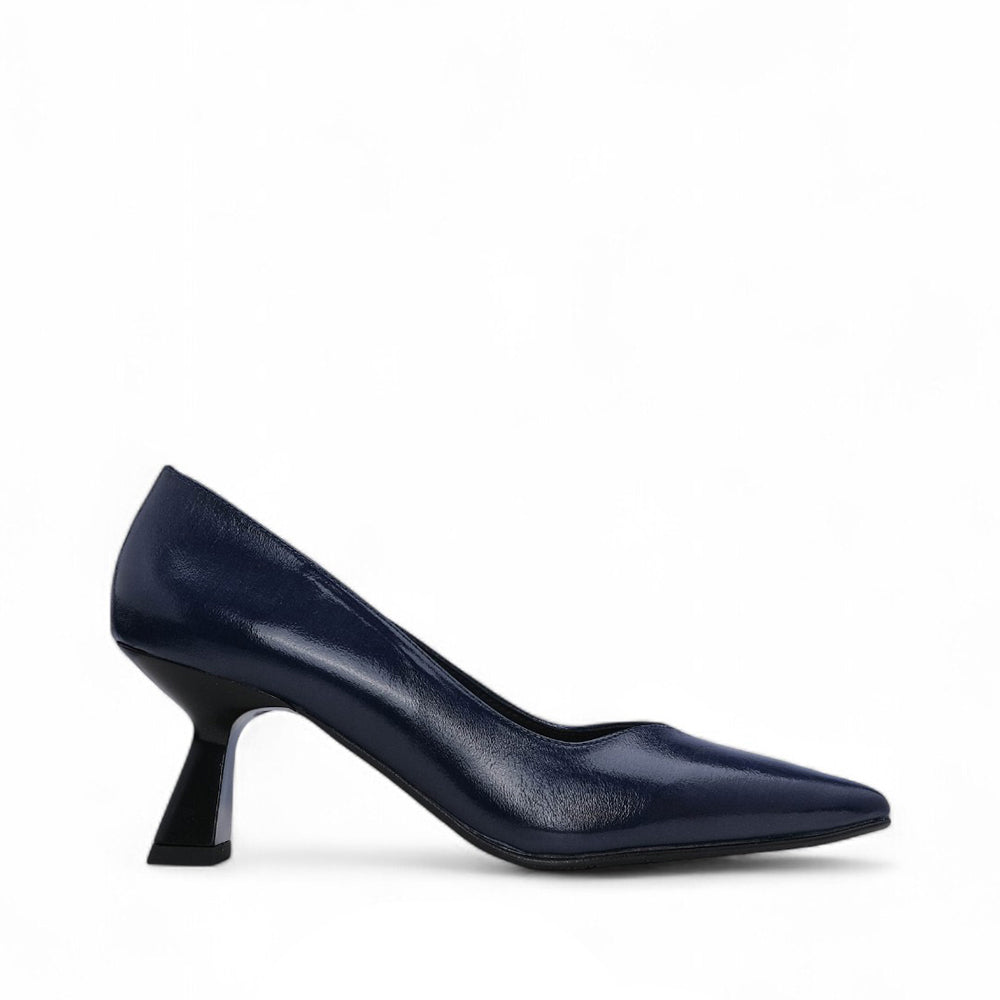 Sapato Salto Alto Mulher Verniz Azul Marinho