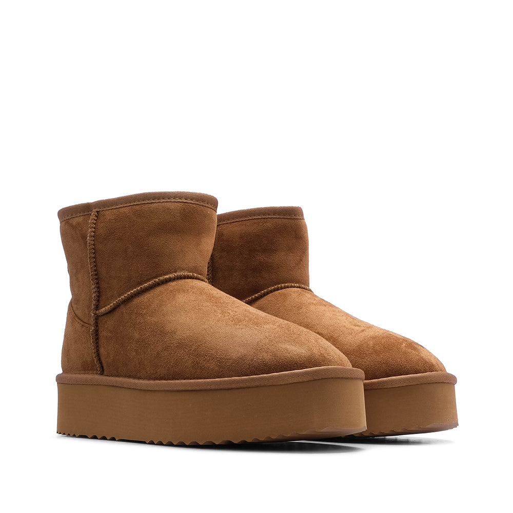 Botim Casual Mulher Camel