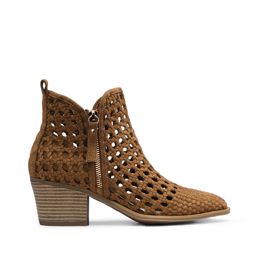 Botim Salto Médio Mulher Camel