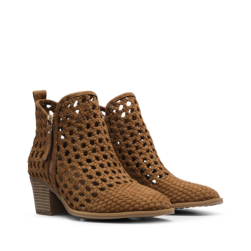 Botim Salto Médio Mulher Camel