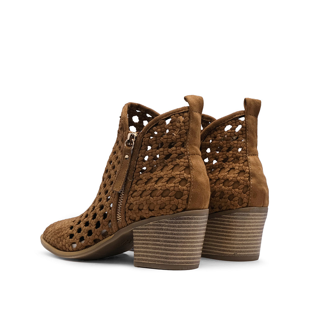 Botim Salto Médio Mulher Camel