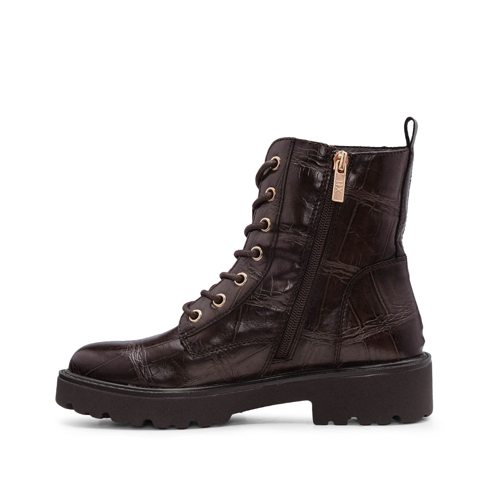 Bota Militar Mulher Castanho