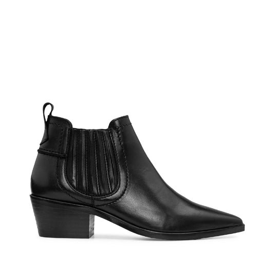 Botim Casual Mulher Pele Preto