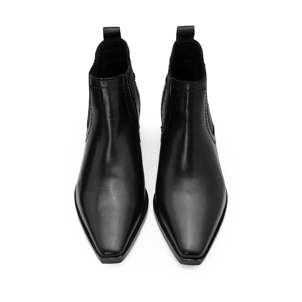 Botim Casual Mulher Pele Preto