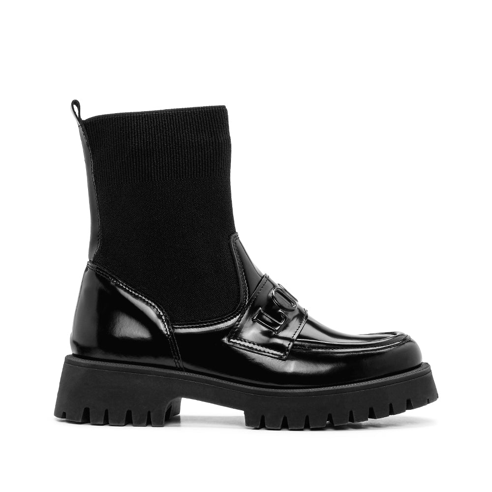 Sapato Mocassim Mulher Polido Preto