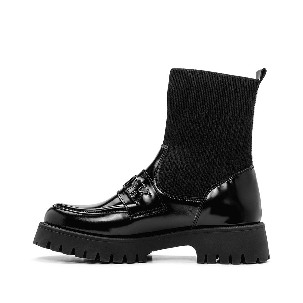 Sapato Mocassim Mulher Polido Preto
