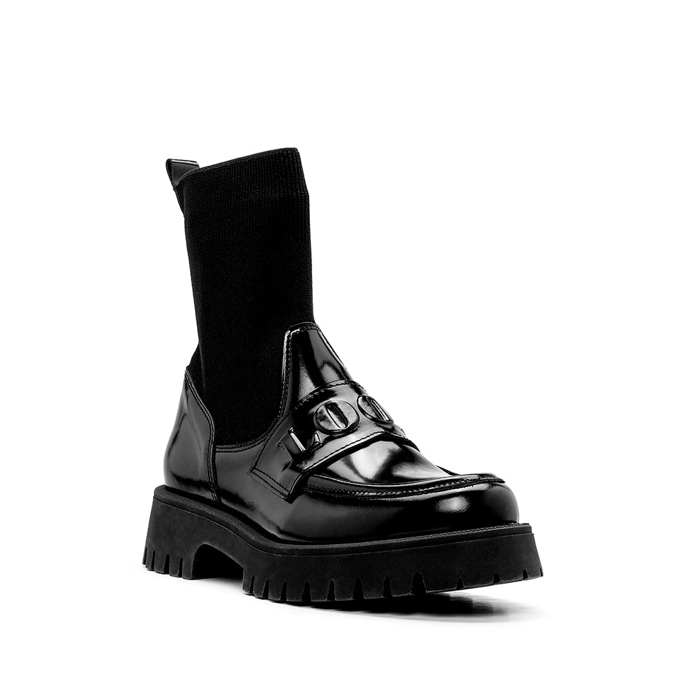 Sapato Mocassim Mulher Polido Preto