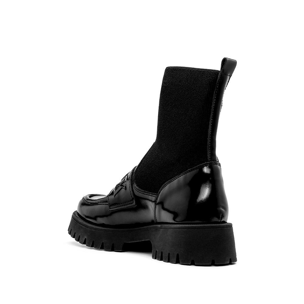 Sapato Mocassim Mulher Polido Preto