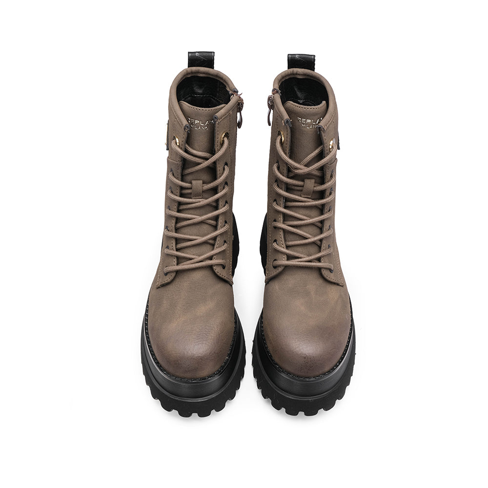 Bota Militar Mulher Castanho