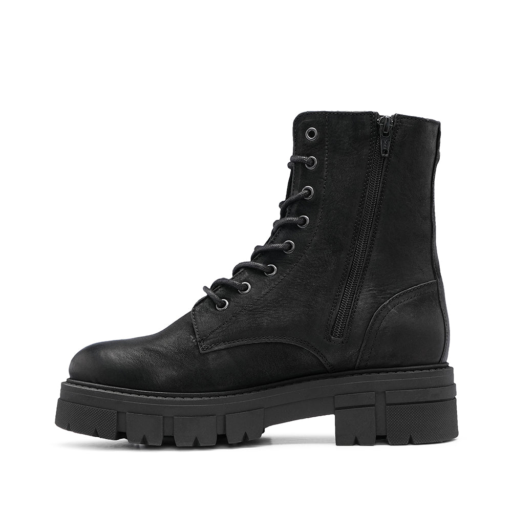 Botim Salto Raso Mulher Nobuck Preto