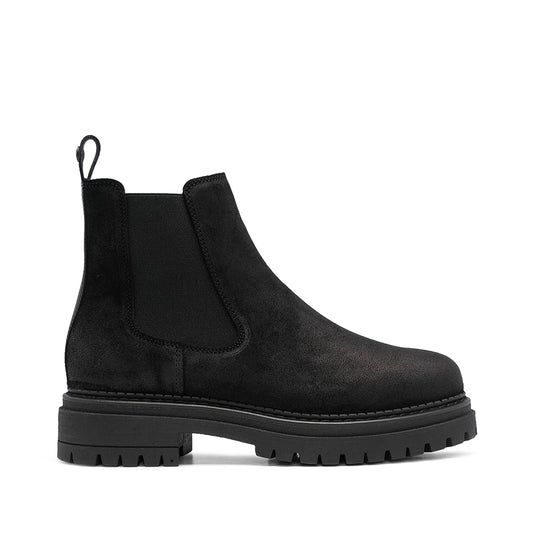 Botim Salto Raso Mulher Nobuck Preto
