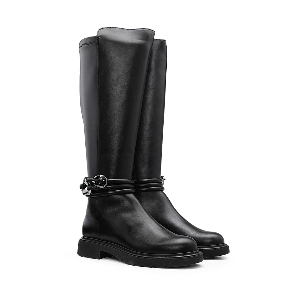 Bota Cano Alto Mulher Preto