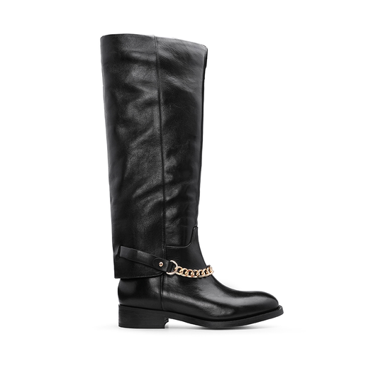 Bota Cano Alto Mulher Preto