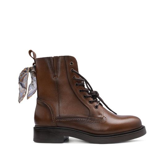 Botim Salto Raso Mulher Pele Camel