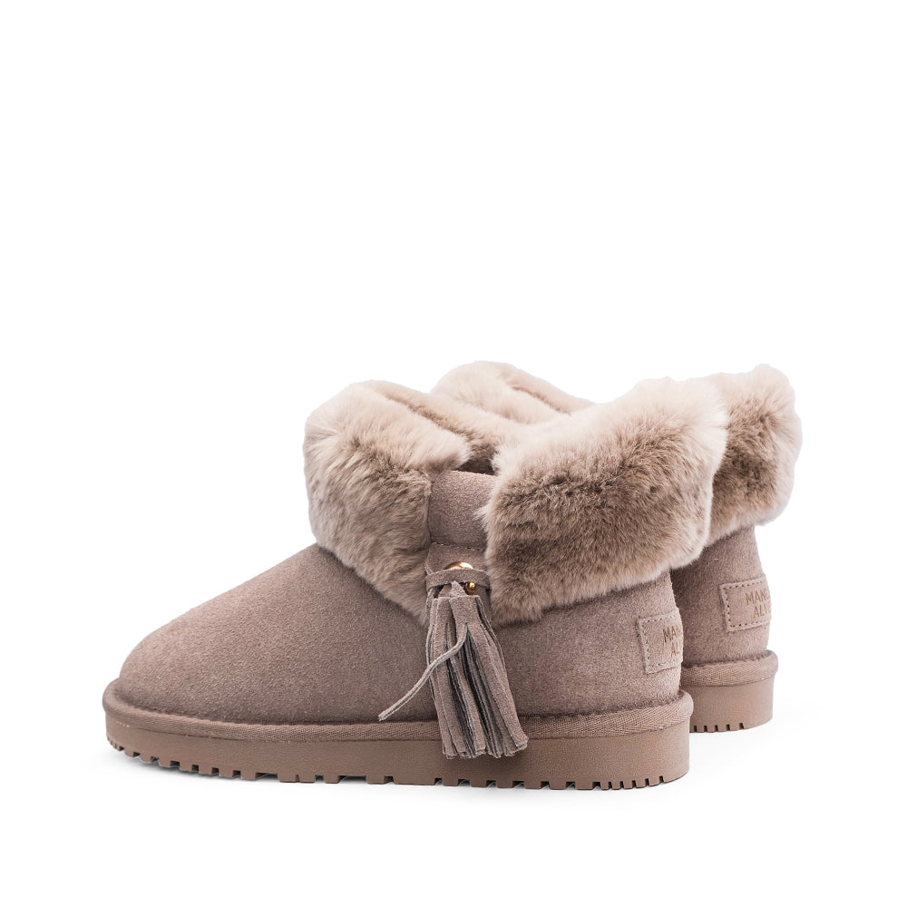 Pantufa Casual Mulher Camurça Taupe