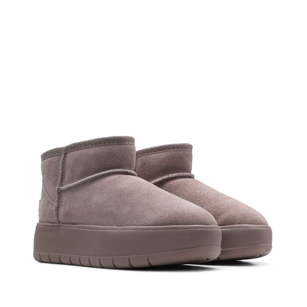 Pantufa Conforto Mulher Camurça Taupe