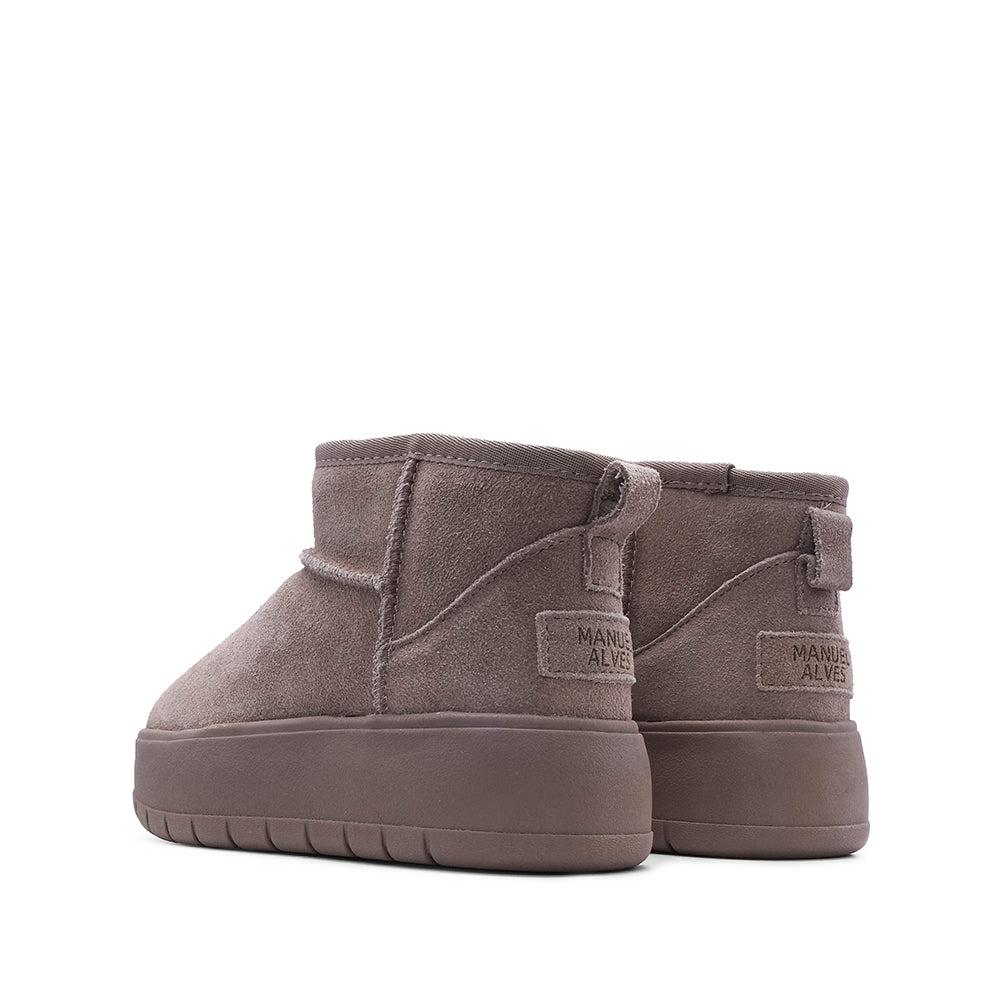 Pantufa Conforto Mulher Camurça Taupe