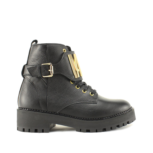 Botim Casual Mulher Pele Preto