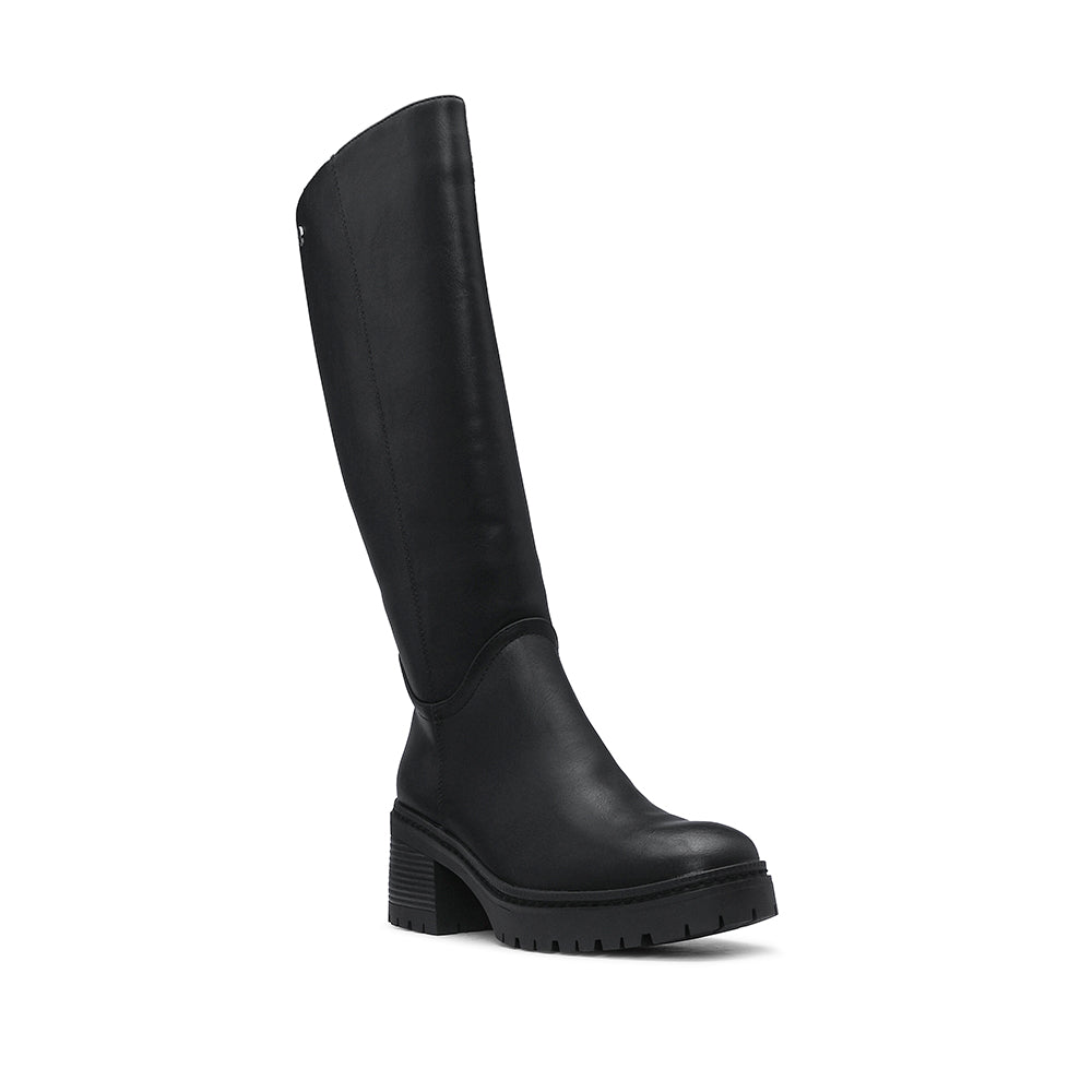 Bota Salto Médio Mulher Pele Sintética Preto