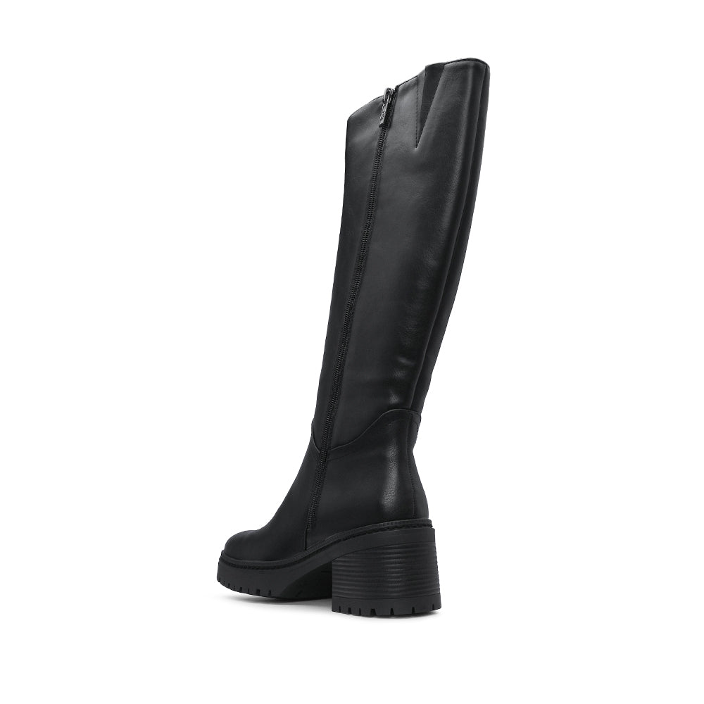 Bota Salto Médio Mulher Pele Sintética Preto
