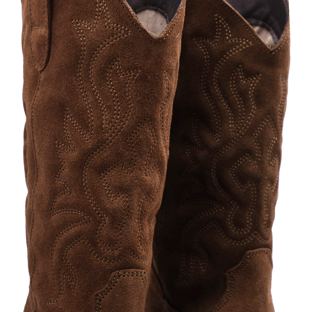 Bota Texana Mulher Camurça Tabaco