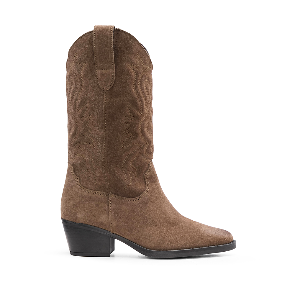 Bota Texana Mulher Camurça Terra