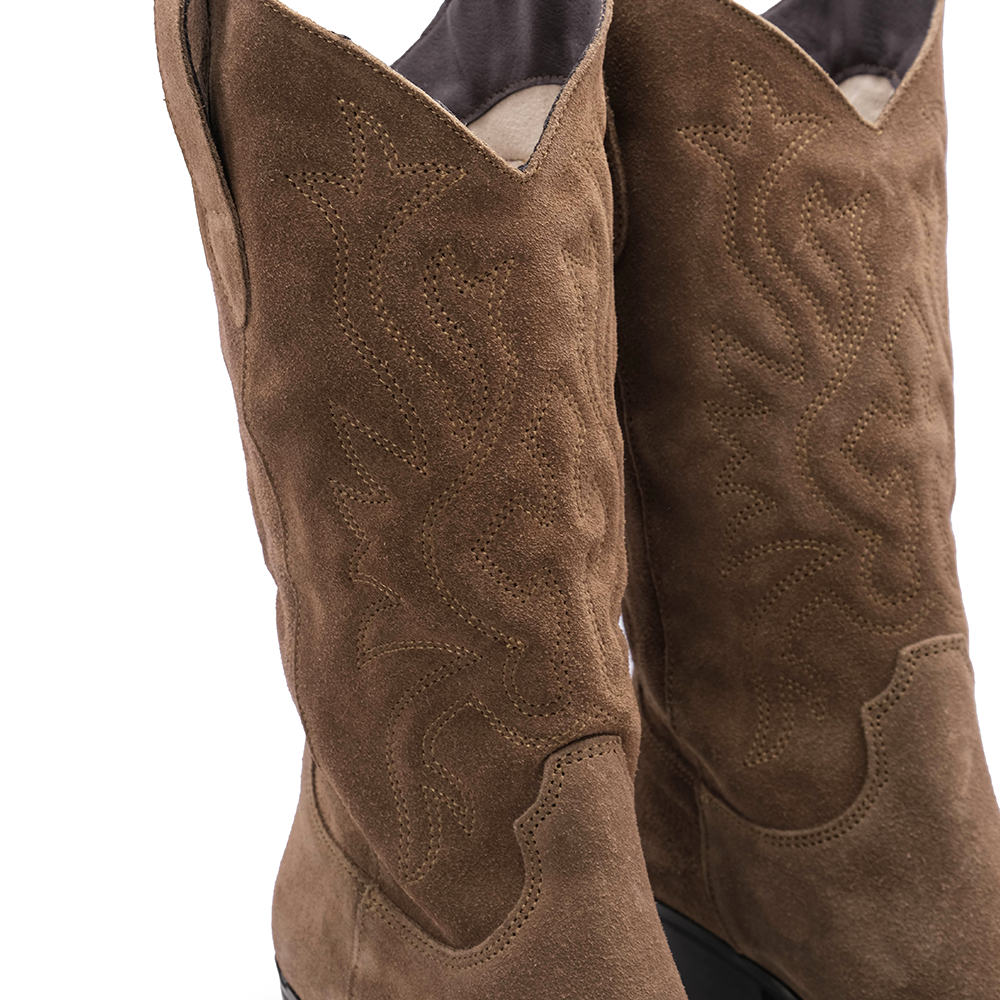 Bota Texana Mulher Camurça Terra