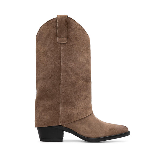 Bota Polaina Mulher Camurça Terra