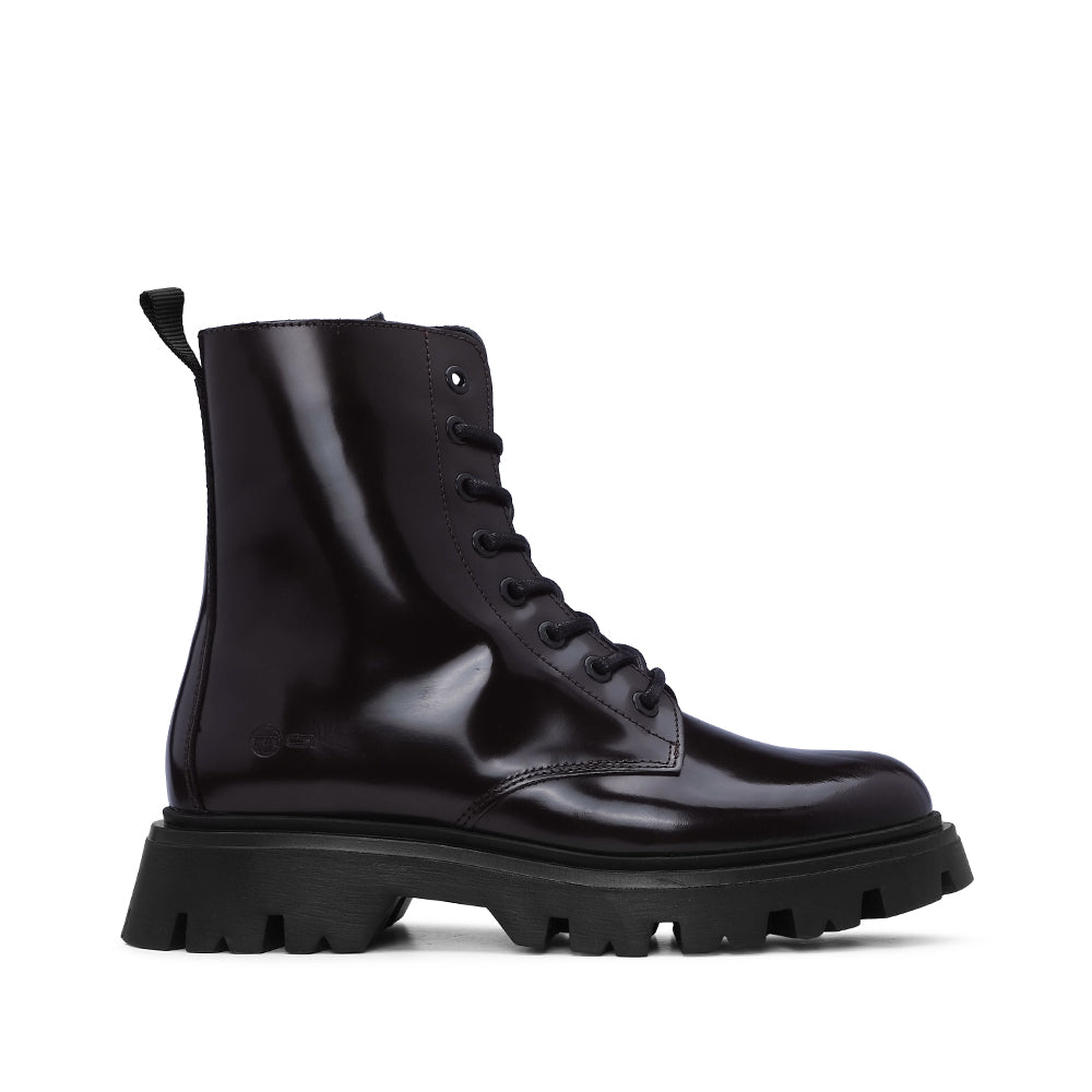 Botim Casual Mulher Polido Bordeaux