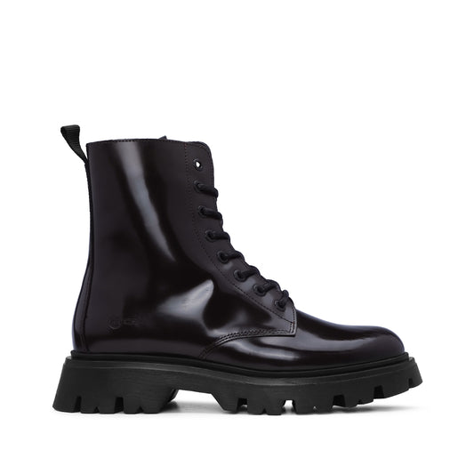 Botim Casual Mulher Polido Bordeaux