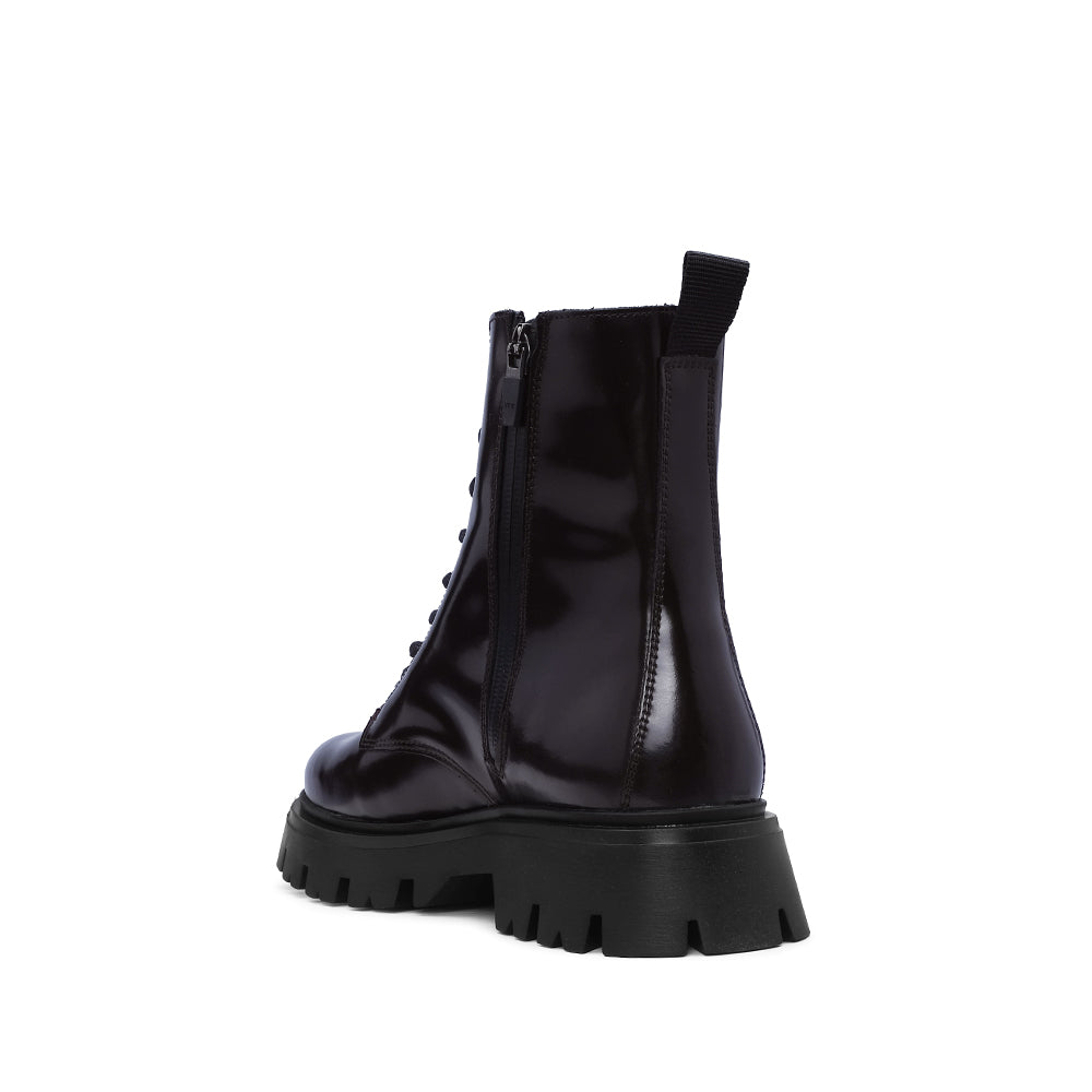 Botim Casual Mulher Polido Bordeaux
