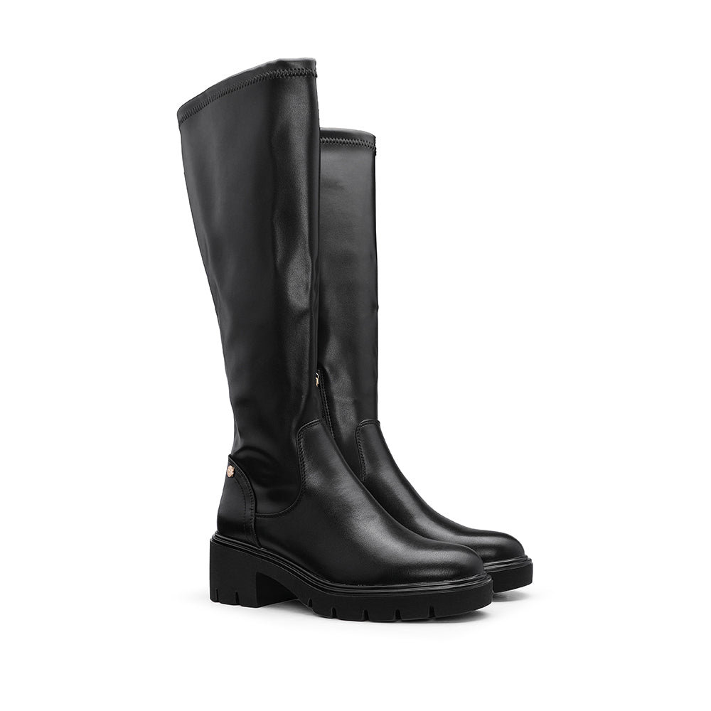 Bota Cano Alto Mulher Preto