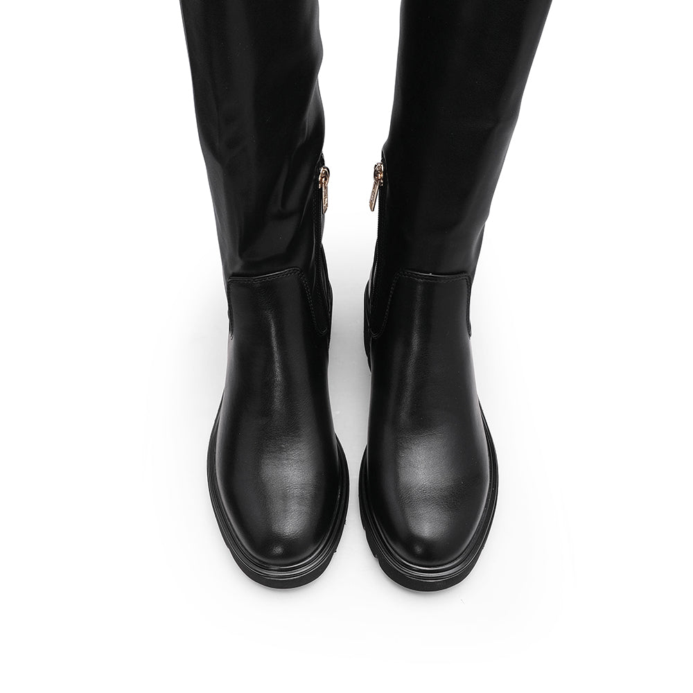 Bota Cano Alto Mulher Preto