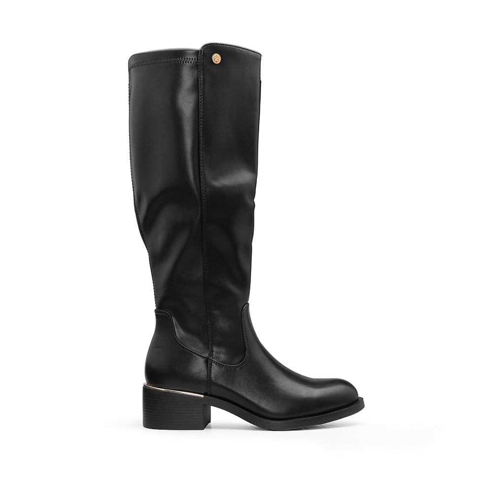 Bota Cano Alto Mulher Preto