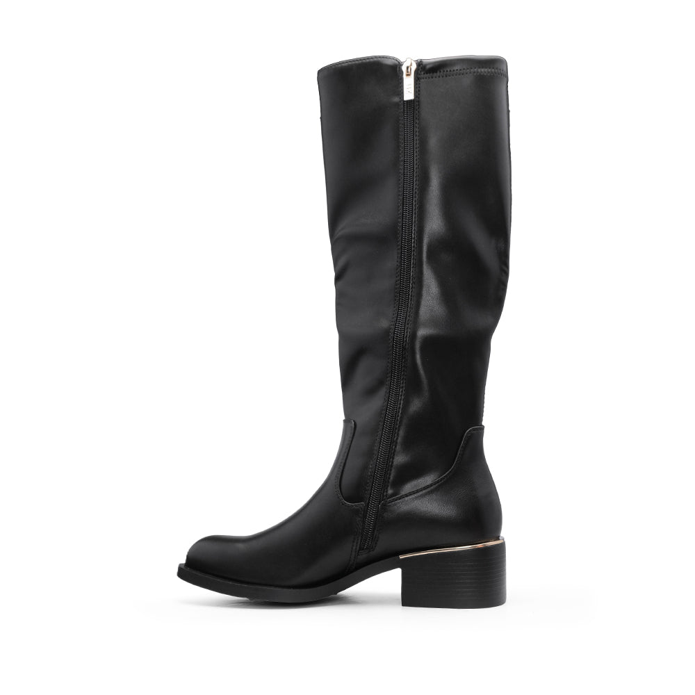 Bota Cano Alto Mulher Preto