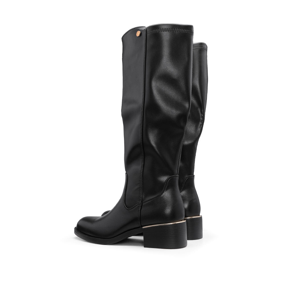 Bota Cano Alto Mulher Preto