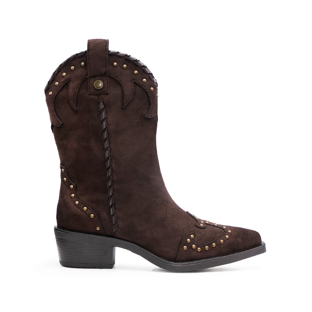 Bota Texana Mulher Castanho