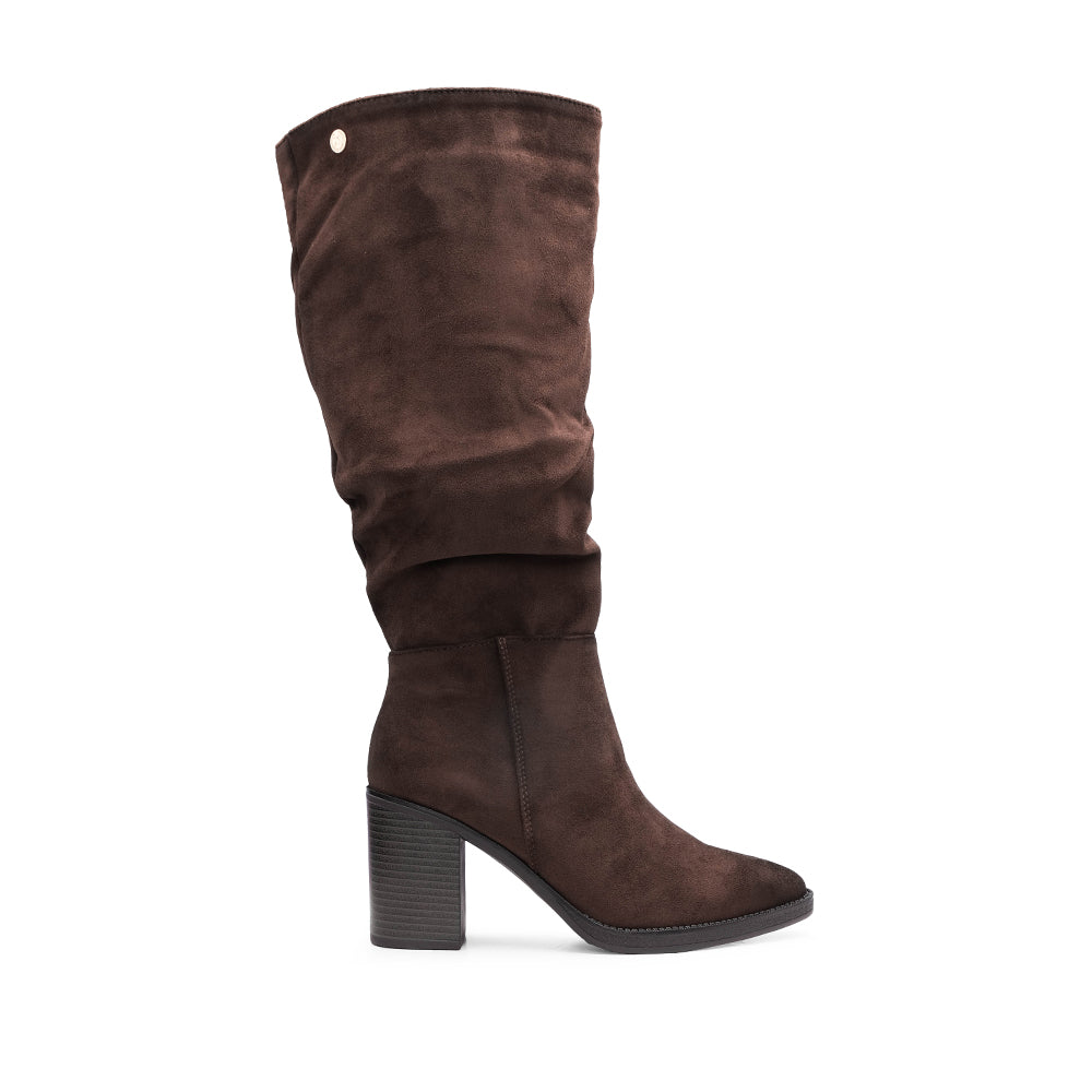 Bota Cano Alto Mulher Castanho
