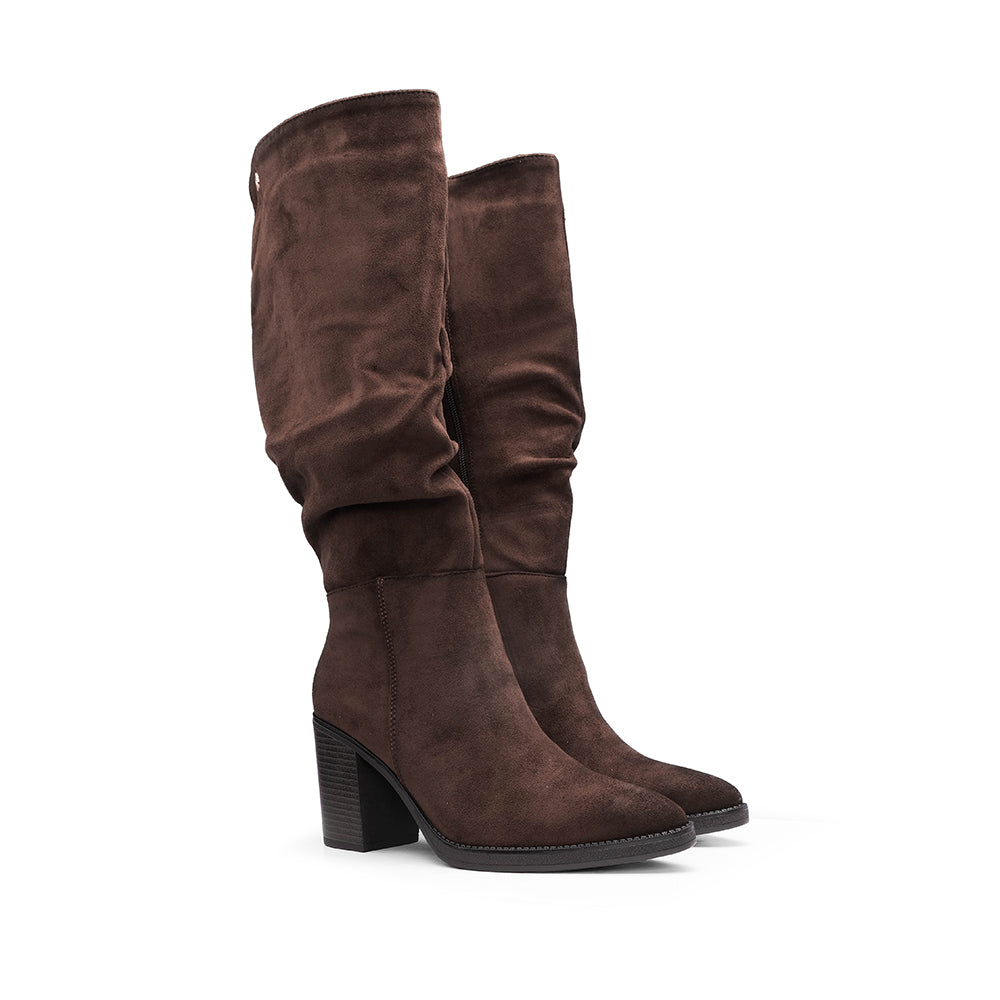 Bota Cano Alto Mulher Castanho