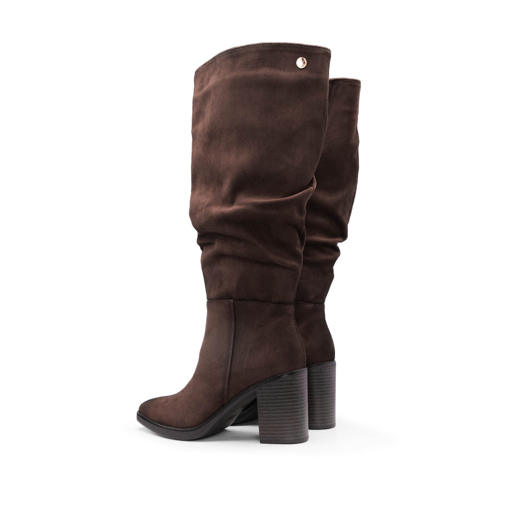 Bota Cano Alto Mulher Castanho