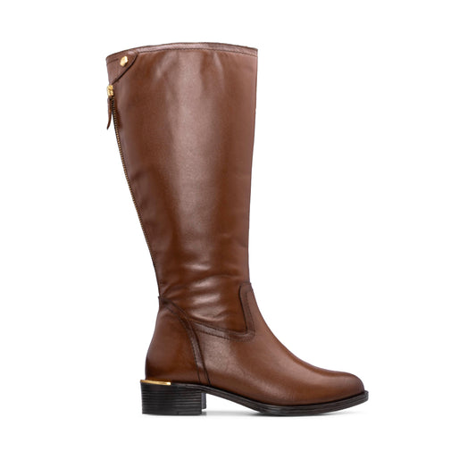 Bota Cano Alto Mulher Camel