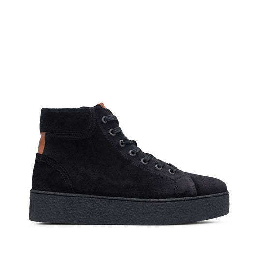 Botim Casual Mulher Camurça Preto