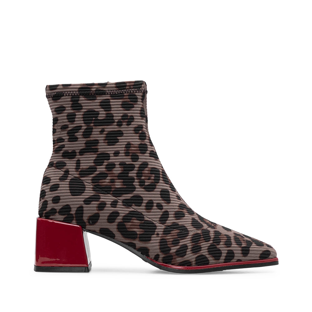Botim Salto Médio Mulher Leopardo