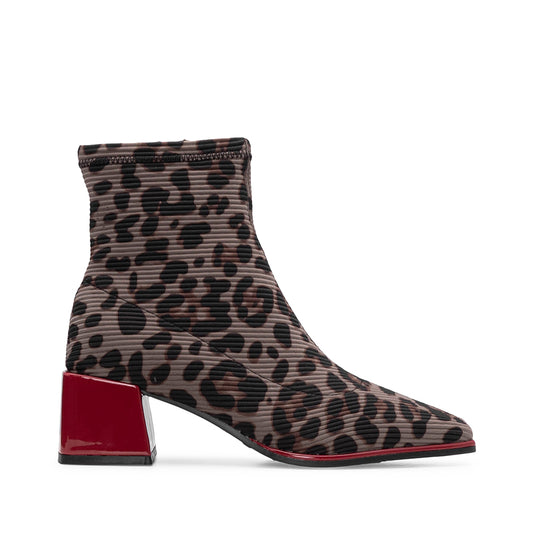 Botim Salto Médio Mulher Leopardo