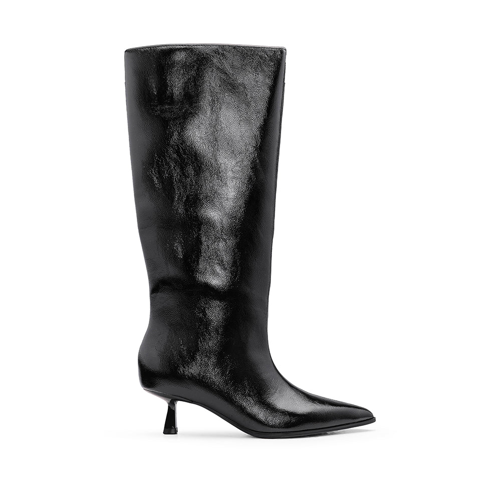 Bota Cano Alto Mulher Preto